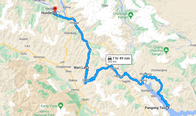 How to Reach The Ladakh Cottage Pangong from Hunder via Wari La Photo How to Reach The Ladakh Cottage Pangong from Hunder via Wari La